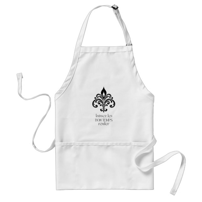 Fleur-de-Lis "Lasst die guten Zeiten rollen" Schürze (Vorne)
