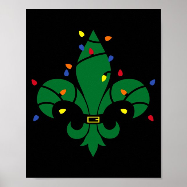 Fleur De Lis Louisiana New Orleans Lily Symbol Chr Poster (Vorne)