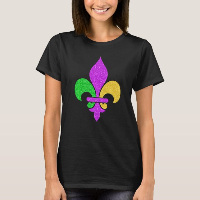 Fleur De Lis Mardi Gras 2023 Adult Men Women Boys  T-Shirt (Vorderseite)
