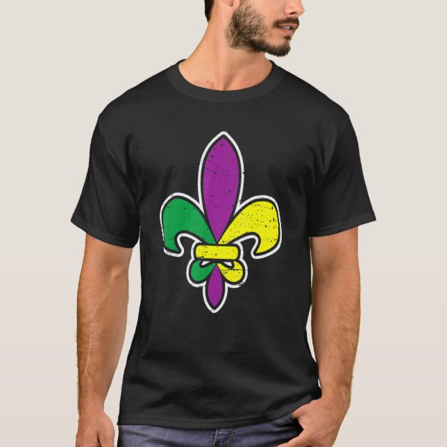 Fleur De Lis Mardi Gras Carnival  New Orleans T-Shirt (Vorderseite)