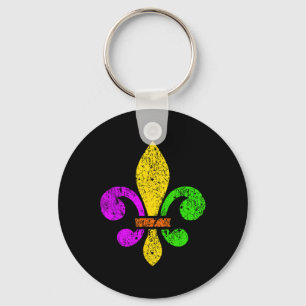Fleur De Lis Mardi Gras Lustiges Top New Orleans F Schlüsselanhänger