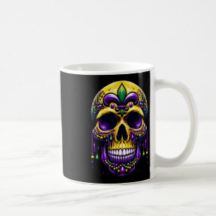 Fleur De Lis Mardi Gras Totenkopf New Orleans Karn Kaffeetasse