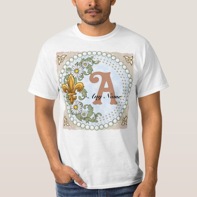 Fleur De Lis Monogramm T-Shirt (Vorderseite)