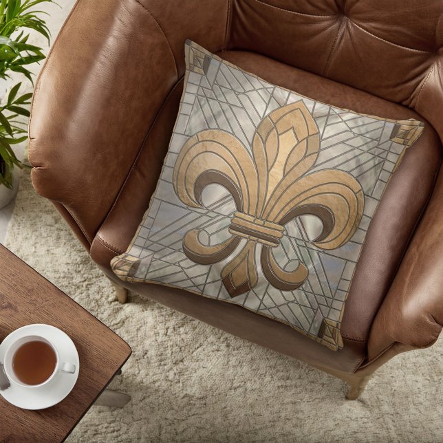 Fleur-de-lis - Mosaikkunst aus Glas Kissen (Von Creator hochgeladen)