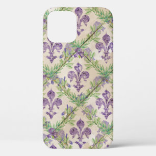 Fleur-de-lis-Muster - Aquarell Iris Case-Mate iPhone Hülle