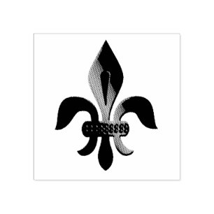 Fleur-de-lis-Muster Gummistempel
