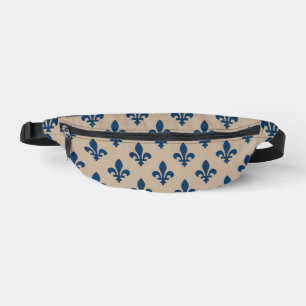 Fleur-de-Lis-Muster, königliches Französisch Blau  Bauchtasche