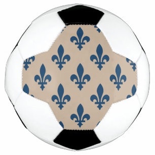 Fleur-de-Lis-Muster, königliches Französisch-Blau Fußball