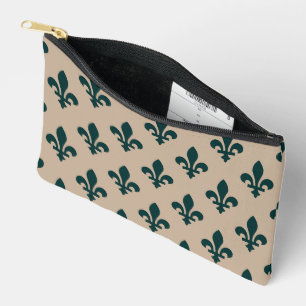 Fleur-de-Lis-Muster, königliches französisches Grü Zubehörtasche