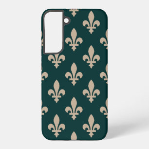 Fleur de Lis Muster, royale französische Creme auf Samsung Galaxy Hülle