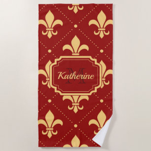 Fleur-de-lis-Muster Strandtuch
