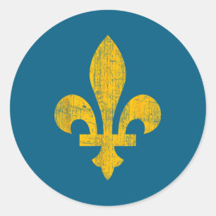 Fleur De Lis New Orleans Runder Aufkleber