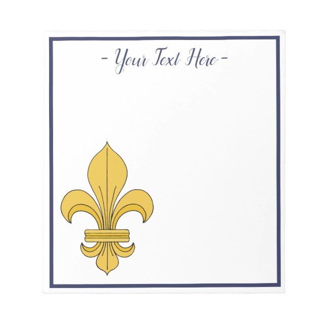Fleur-de-lis Notizblock (Vorderseite)