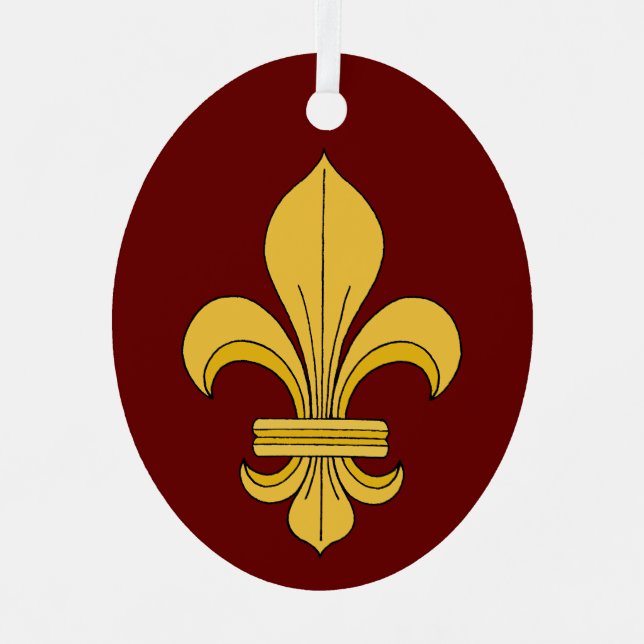 Fleur-de-lis Ornament Aus Metall (Vorderseite)