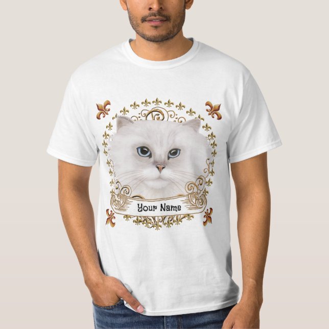 Fleur De Lis Perserkatze  T-Shirt (Vorderseite)