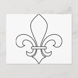 Fleur-de-lis Postkarte