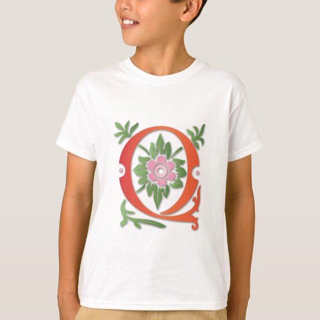 Fleur-de-lis Q Monogramm T-Shirt (Vorderseite)