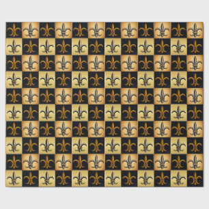 Fleur De Lis Quadrat-Fliesen-Geschenkpapier Geschenkpapier