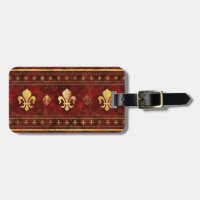 Fleur-de-lis Roter Marmor und Gold