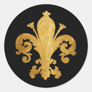 Fleur-de-lis Runder Aufkleber