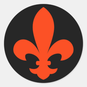 Fleur-de-lis Runder Aufkleber