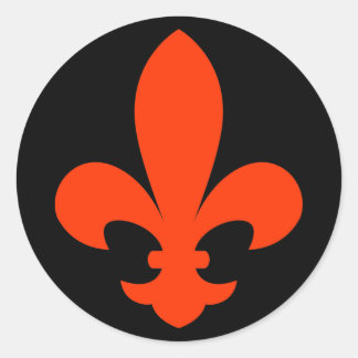 Fleur-de-lis Runder Aufkleber