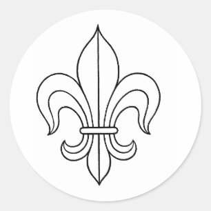 Fleur-de-lis Runder Aufkleber