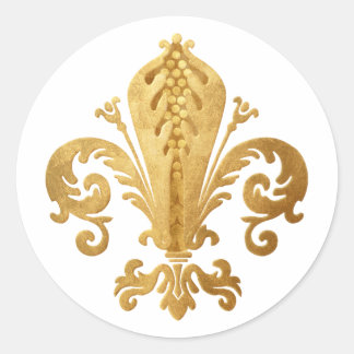 Fleur-de-lis Runder Aufkleber