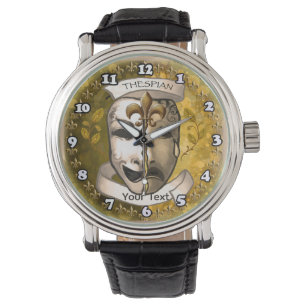 Fleur De Lis Schauspielermasken Armbanduhr