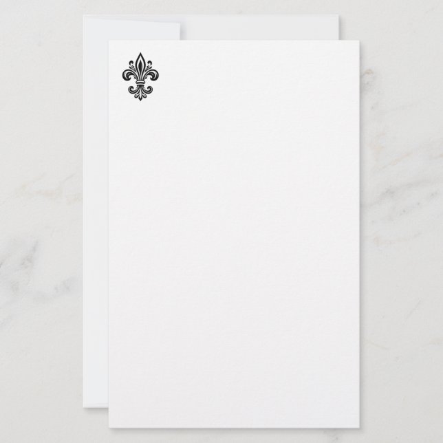 Fleur De Lis Schreibpapier Briefpapier (Vorderseite)