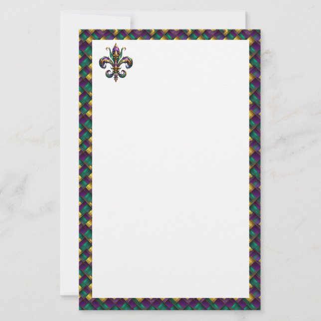 Fleur De Lis Schreibwarenpapier Briefpapier (Vorderseite)