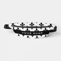 Fleur de Lis, Schwarz auf Weiß, Schwarz, Ihr Name