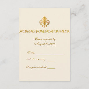 Fleur-de-lis Themed UAWG RSVP Karte