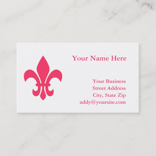 Fleur de Lis Visitenkarte (Vorderseite)