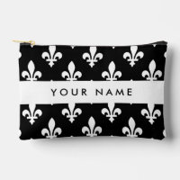 Fleur de Lis, Weiß auf Schwarz, Weiß, Ihr Name