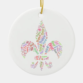 Fleur de Lis Wörter Symbol Keramik Ornament