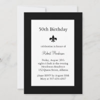 Fleur de Lise 50. Geburtstag Einladung