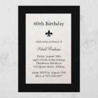 Fleur de Lise Birthday Einladung zu Champagner