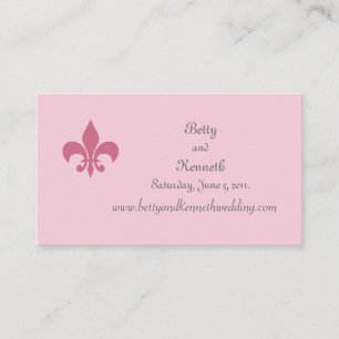 Fleur de Lise Hochzeits-Webseite-Karte in hübschen Begleitkarte