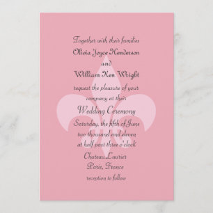 Fleur de Lise Hochzeitseinladung in hübschen Pinks Einladung