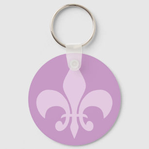 Fleur de Lise in Lilac Schlüsselkette Schlüsselanhänger