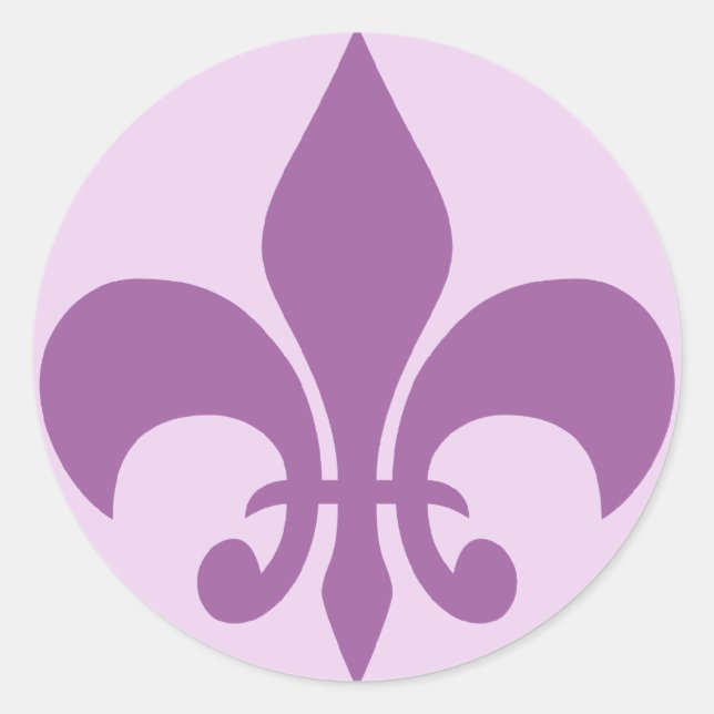 Fleur de Lise Sticker in Lilacs (Vorderseite)