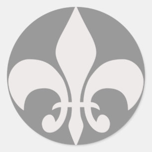 Fleur de Lise Sticker in Smokey Grays