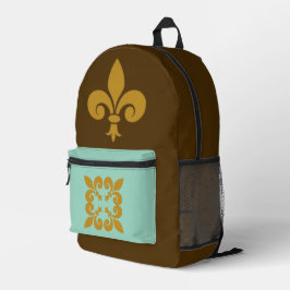 Fleur de Lys Bedruckter Rucksack