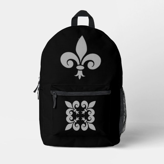 Fleur de Lys Bedruckter Rucksack (Vorderseite)
