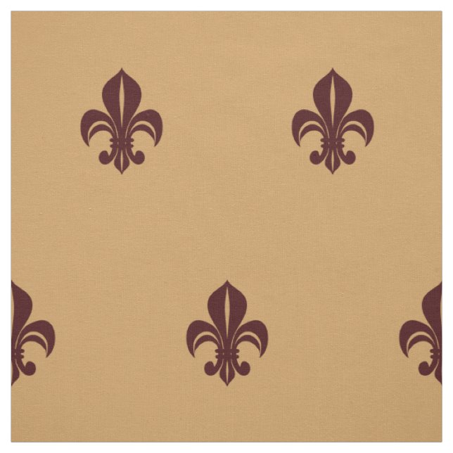 Fleur de lys franz. Lilienrot auf gelb Stoff (Muster)