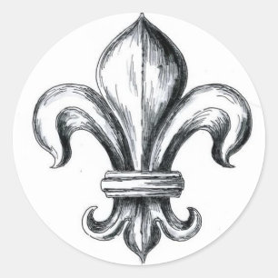 Fleur de Lys Runder Aufkleber