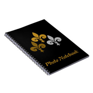 Fleur de Lys Spiral Foto Notizbuch Notizblock