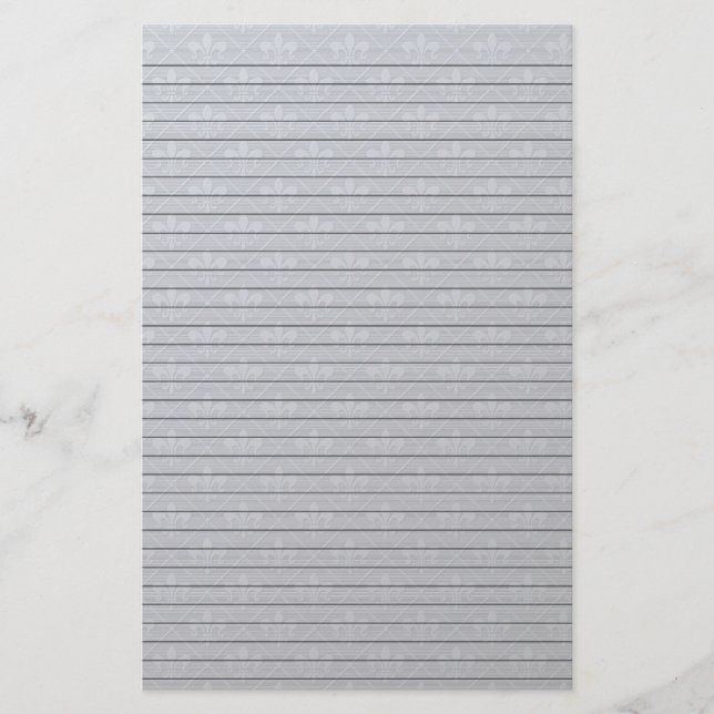 Fleur de Lys Stationery mit optionalen Linien Briefpapier (Vorderseite)