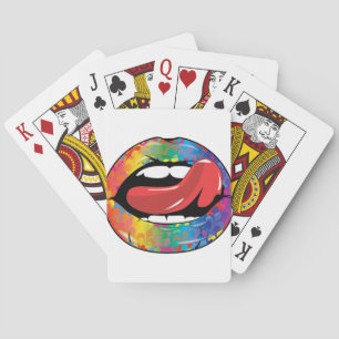 Fleur De Rainbow Licking Lips Spielkarten